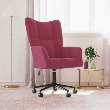 Chaise de relaxation Rouge bordeaux Velours vidaXL