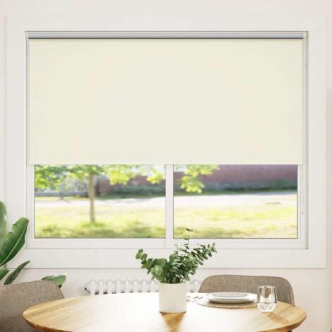 Store enrouleur occultant 164,4 x 175 cm, largeur du tissu 160 cm, blanc cassé vidaXL (1/8)