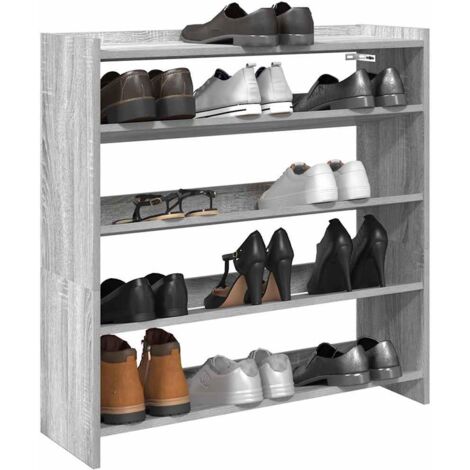 vidaXL Étagère à chaussures sonoma gris 80x25x81 cm bois d'ingénierie
