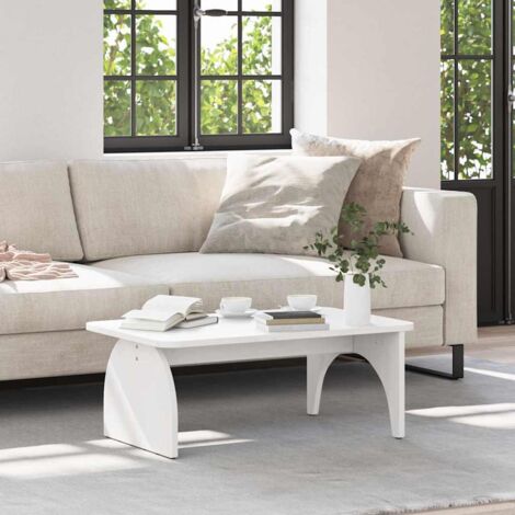 Table basse Blanc 80 x 50 x 31 cm Bois massif en pin vidaXL (1/5)