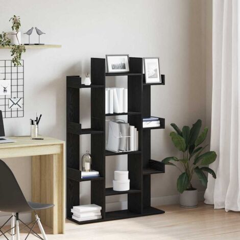 Bibliothèque Chêne noir 86 x 25,5 x 140 cm Bois d'ingénierie vidaXL (1/5)