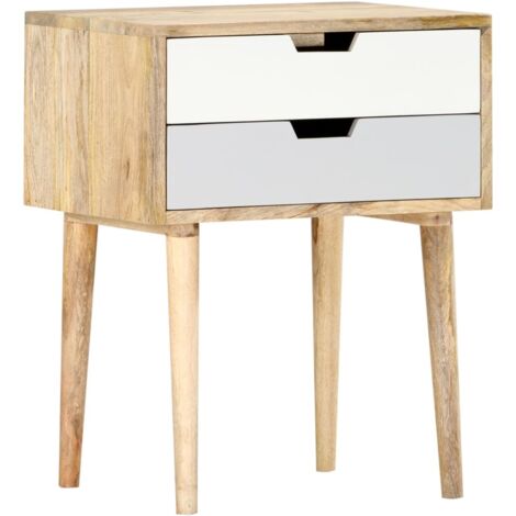 Table de chevet 47x35x59 cm Bois de manguier massif vidaXL (1/5)