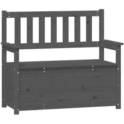 Banc Gris 112,5x51,5x96,5 cm Bois de pin massif vidaXL (1/5)