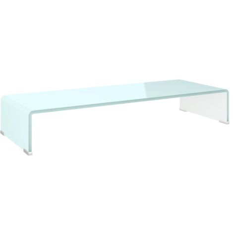 Vidaxl – Meuble TV en verre trempé 80x30x13 cm – Support moniteur moderne – Couleur vert – Épaisseur verre 8 mm pour meilleure visibilité (1/10)