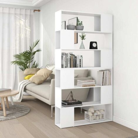 Vidaxl – Cloison amovible blanche 100x24x188 cm – Séparateur de pièce avec compartiments spacieux – Design élégant et classique (1/6)