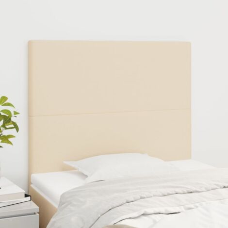 Tête de lit Crème 90x5x118/128 cm Tissu vidaXL (1/5)