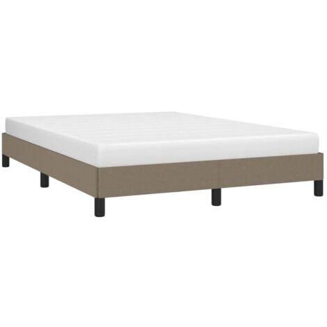 Cadre de lit sans matelas taupe 140x200 cm tissu vidaXL (1/5)