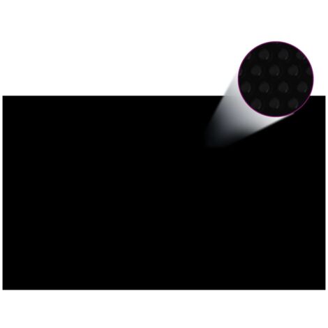 Couverture de piscine rectangulaire 1000x600 cm PE Noir vidaXL