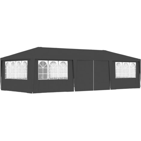 Vidaxl – Tente de réception 4x9 m avec parois latérales – 90 g/m² PE résistant aux UV et à l'eau – Cadre acier robuste – Hauteur 2,75 m