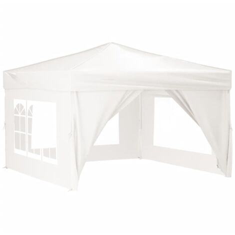 Tente de réception pliable avec parois Blanc 3x3 m vidaXL (1/6)