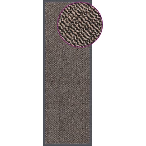 Paillasson touffeté 60x180 cm Marron foncé vidaXL