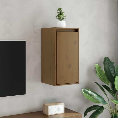 Armoires murales 2pcs Marron miel 30x30x60cm Bois de pin massif vidaXL