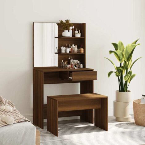 Ensemble de coiffeuse Chêne marron 74,5x40x141 cm vidaXL (1/5)