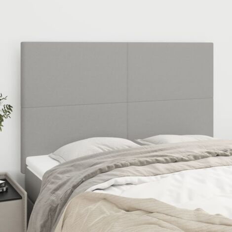 Tête de lit Gris clair 144 x 5 x 118/128 cm Tissu vidaXL