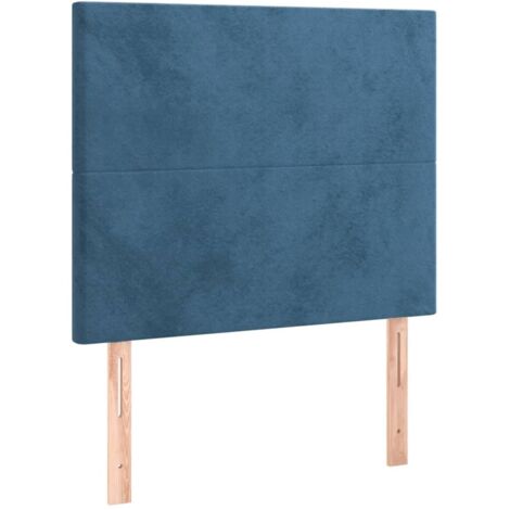 Tête de lit Bleu foncé 100x5x118/128 cm Velours vidaXL (1/5)