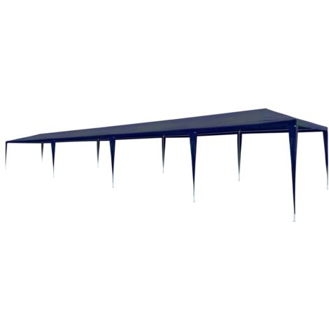 Tente de réception Barnum, Chapiteau de jardin 3x12 m PE Bleu vidaXL