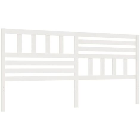 Tête de lit Blanc 206x4x100 cm Bois massif de pin vidaXL (1/5)