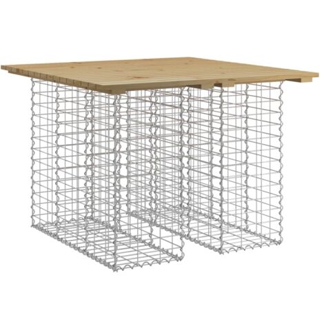 Table de jardin Gabion Design 100x102x72 cm Bois de pin imprégné vidaXL