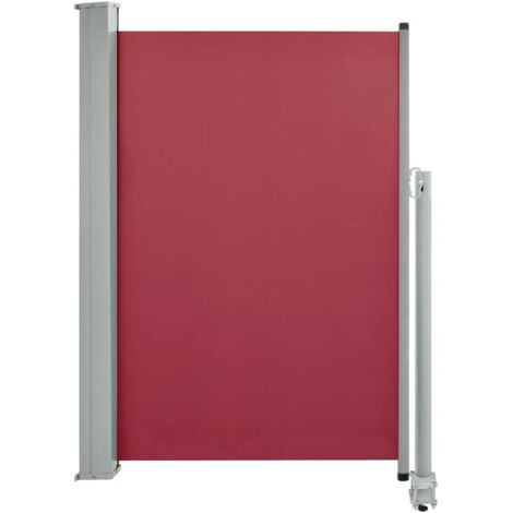 Auvent latéral rétractable de patio 120x300 cm Rouge vidaXL