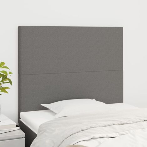 Tête de lit Gris foncé 80x5x118/128 cm Tissu vidaXL