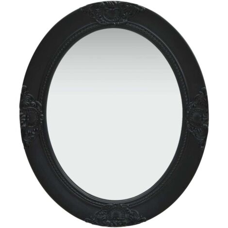 Miroir mural style baroque 50x60 cm noir vidaXL (1/5)