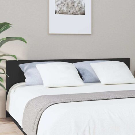Vidaxl – Tête de lit noire 200x80 cm en bois d'ingénierie – Résistante à l'humidité – Design moderne pour chambre à coucher