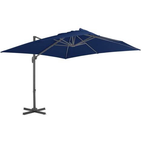 Vidaxl – Parasol déporté 3x3 m en aluminium – Toile anti-UV et décoloration – Base croisée robuste – Angle ajustable 360°