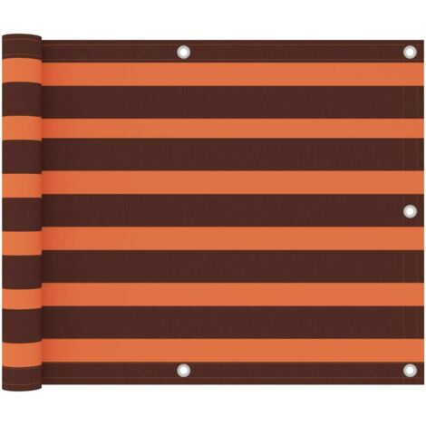 Écran de balcon Orange et marron 75x300 cm Tissu Oxford vidaXL