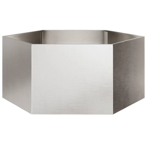 Jardinière hexagone 104x90x45 cm acier inoxydable vidaXL