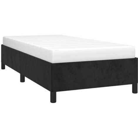 Cadre de lit sans matelas noir 90x190 cm velours vidaXL (1/5)