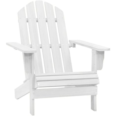 Vidaxl – Chaise chilienne en bois dur blanc résistante aux intempéries – Dimensions 70,5 x 96 x 92 cm – Assise confortable 48,5 cm