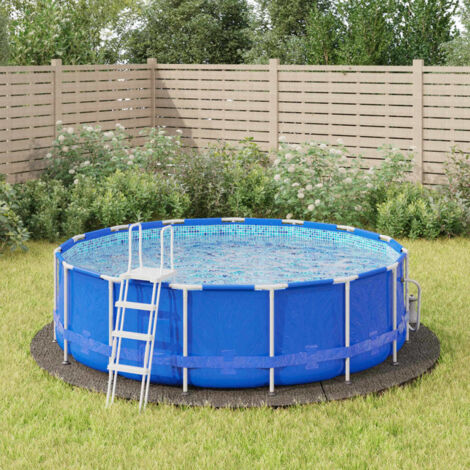 vidaXL Pool Ground Sheet Ø 396 cm Non-woven Fabric Light Grey
