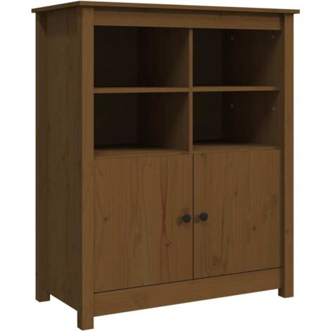 Buffet Marron miel 83x41,5x100 cm Bois massif de pin vidaXL (1/5)