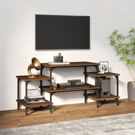 vidaXL TV Cabinet Brown Oak 117x35x52 cm Engineered Wood (1/5)