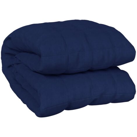 Couverture lestée Bleu 200x200 cm 13 kg Tissu vidaXL