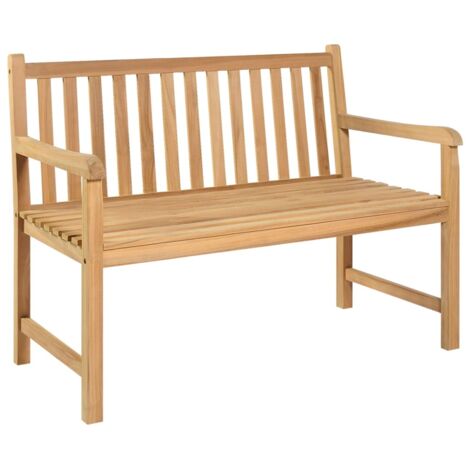 Banc de jardin Contemporain - Banc de Terrasse de Parc 114 cm Bois de teck solide vidaXL