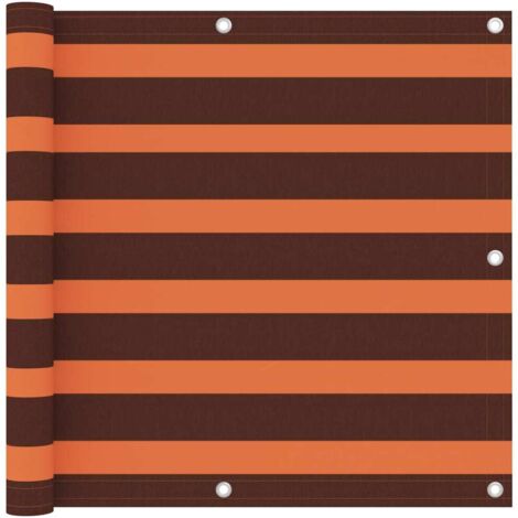 Écran de balcon Orange et marron 90x300 cm Tissu Oxford vidaXL