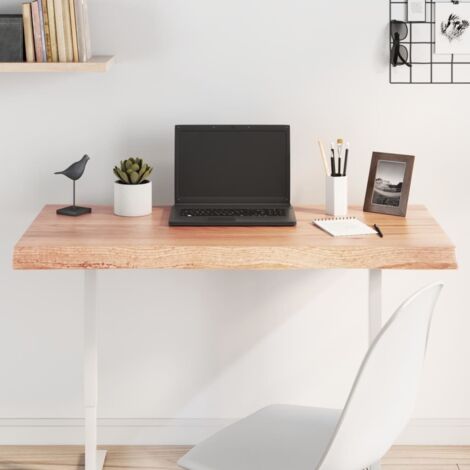 Vidaxl – Dessus de table en bois de chêne massif 100x60x6cm – Finition vernie – Capacité 48kg – Pour rénovation de tables commerciales et domestiques (1/7)