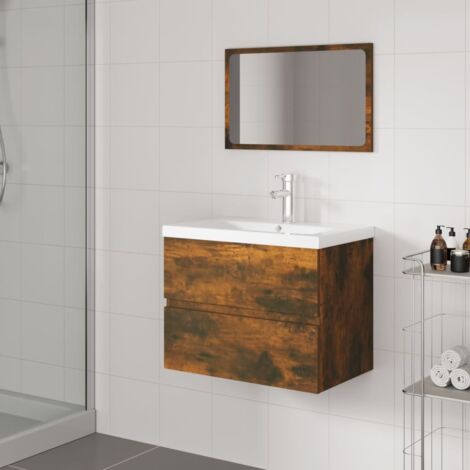 Meubles de salle de bain Chêne fumé Bois d'ingénierie vidaXL (1/5)