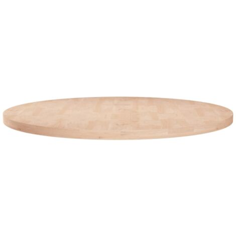 Vidaxl – Dessus de table rond 70 cm – Bois de chêne massif non traité – Épaisseur 2,5 cm – Pour tables basses et d'appoint