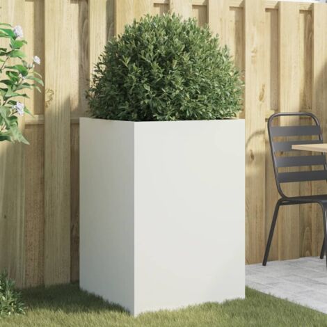 Jardinière blanc 52x48x75 cm acier laminé à froid vidaXL841117