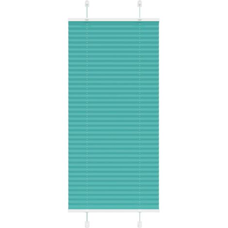 Store plissé vert pétrole 60x150 cm largeur du tissu 59,4 cm vidaXL