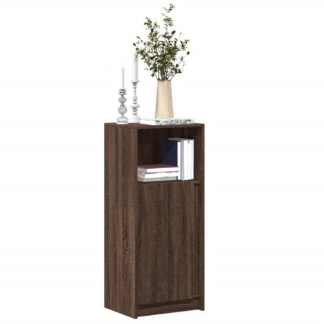 Buffet avec LED chêne marron 42,5x34x100 cm bois d'ingénierie vidaXL (1/5)