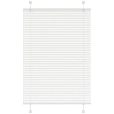 vidaXL Store plissé blanc 85x150 cm largeur du tissu 84,4 cm polyester