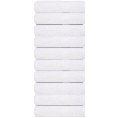 Vidaxl – Lot de 10 serviettes de douche 70x140 cm – 100% coton absorbant 360 g/m² – Lavables en machine – Résistantes à la décoloration - CM 360 G