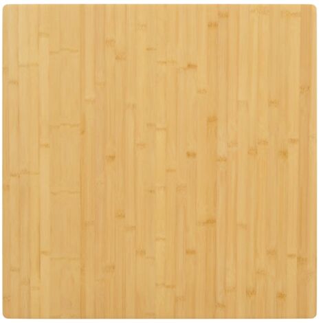 Vidaxl – Plateau de table en bambou 70x70x1,5 cm – Finition vernie – Bords arrondis pour sécurité – Surface facile à nettoyer