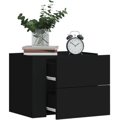 Table de chevet murale noir 45x30x35 cm vidaXL166056 (1/5)