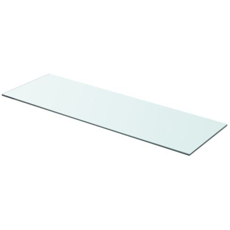 Vidaxl – Panneau en verre trempé transparent 80 x 25 cm – Capacité de charge 15 kg – Épaisseur 8 mm pour étagère murale moderne