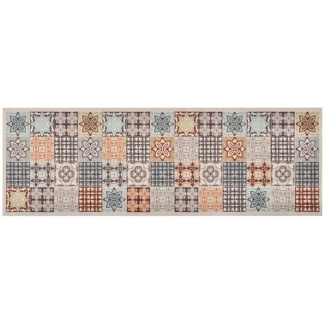 Vidaxl – Tapis de cuisine lavable 45x150 cm – Mosaïque – Tissu velours absorbant – Base en latex antidérapante – Usage intérieur et extérieur (1/5)