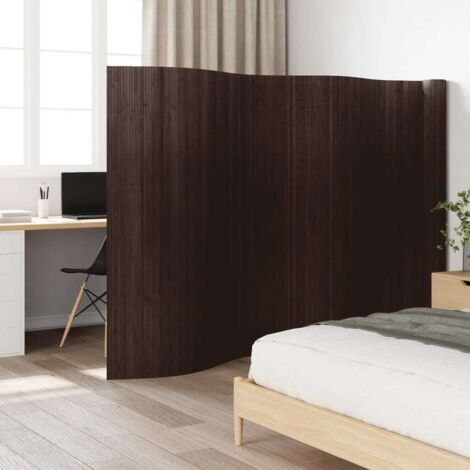 Cloison de séparation marron foncé 165x800 cm bambou vidaXL
